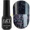 Гель-лак світловідбивний ART Flash Gel Polish №FG002, графітовий, 6 мл