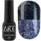 Гель-лак світловідбивний ART Flash Gel Polish №FG003, чорно-сірий, 6 мл