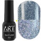 Гель-лак світловідбивний ART Flash Gel Polish №FG004, сріблясто-сірий, 6 мл