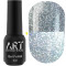 Гель-лак світловідбивний ART Flash Gel Polish №FG005, світлий сріблястий, 6 мл