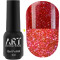 Гель-лак світловідбивний ART Flash Gel Polish №FG006, яскраво-червоний, 6 мл