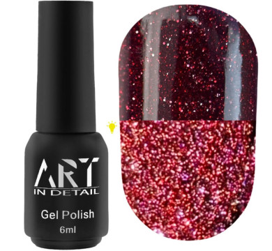 Гель-лак світловідбивний ART Flash Gel Polish №FG007, малиновий, 6 мл