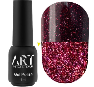 Гель-лак светоотражающий ART Flash Gel Polish №FG008, бордовый, 6 мл