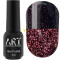 Гель-лак світловідбивний ART Flash Gel Polish №FG009, темний винний, 6 мл