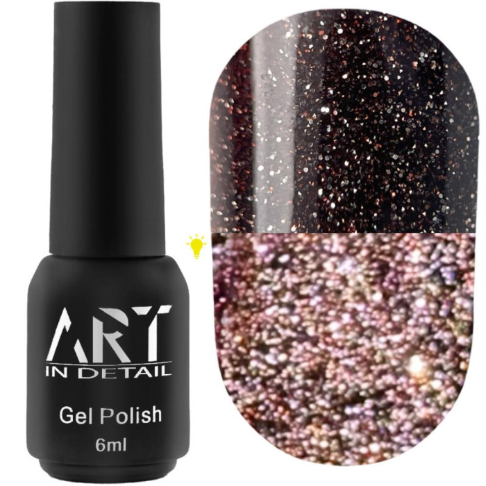 Гель-лак светоотражающий ART Flash Gel Polish №FG010, шоколадный, 6 мл