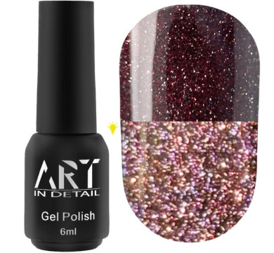 Гель-лак світловідбивний ART Flash Gel Polish №FG011, кавовий, 6 мл