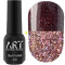 Гель-лак світловідбивний ART Flash Gel Polish №FG011, кавовий, 6 мл