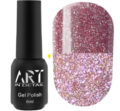 Гель-лак світловідбивний ART Flash Gel Polish №FG013, рожево-бежевий, 6 мл