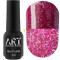 Гель-лак світловідбивний ART Flash Gel Polish №FG016, малиново-червоний, 6 мл