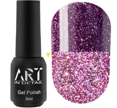 Гель-лак світловідбивний ART Flash Gel Polish №FG017, темна фуксія, 6 мл
