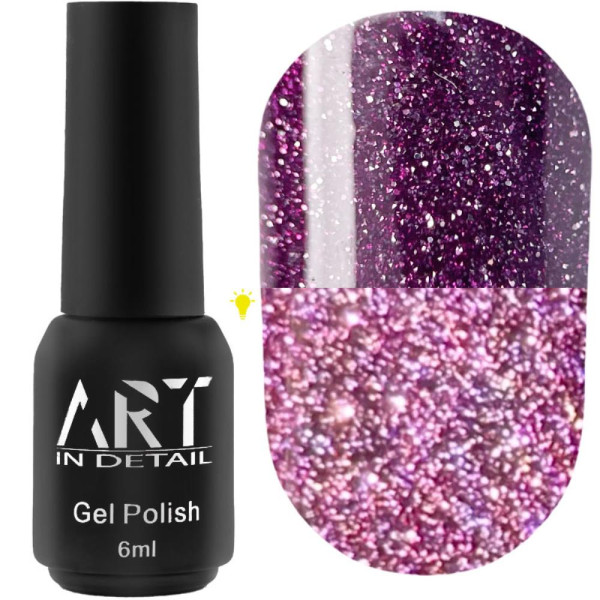 Гель-лак світловідбивний ART Flash Gel Polish №FG017, темна фуксія, 6 мл