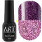 Гель-лак світловідбивний ART Flash Gel Polish №FG017, темна фуксія, 6 мл