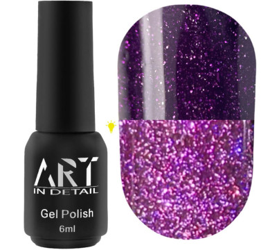 Гель-лак світловідбивний ART Flash Gel Polish №FG018, сливовий, 6 мл