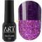 Гель-лак світловідбивний ART Flash Gel Polish №FG018, сливовий, 6 мл