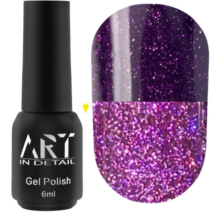 Гель-лак світловідбивний ART Flash Gel Polish №FG018, сливовий, 6 мл