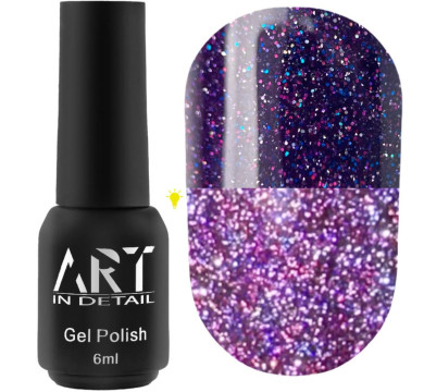 Гель-лак світловідбивний ART Flash Gel Polish №FG019, бузковий, 6 мл