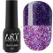 Гель-лак світловідбивний ART Flash Gel Polish №FG019, бузковий, 6 мл