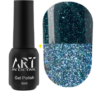 Гель-лак светоотражающий ART Flash Gel Polish №FG023, изумрудный, 6 мл