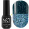 Гель-лак світловідбивний ART Flash Gel Polish №FG023, смарагдовий, 6 мл