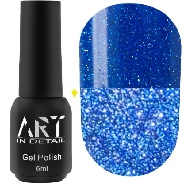 Гель-лак світловідбивний ART Flash Gel Polish №FG024, кобальтово-синій, 6 мл