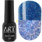 Гель-лак світловідбивний ART Flash Gel Polish №FG025, блакитний, 6 мл