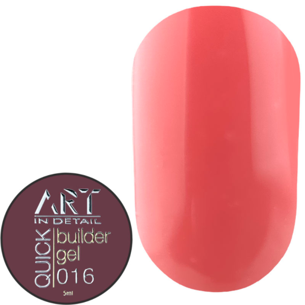 Гель для наращивания ART QUICK Builder Gel №016, коралловый, 15 мл
