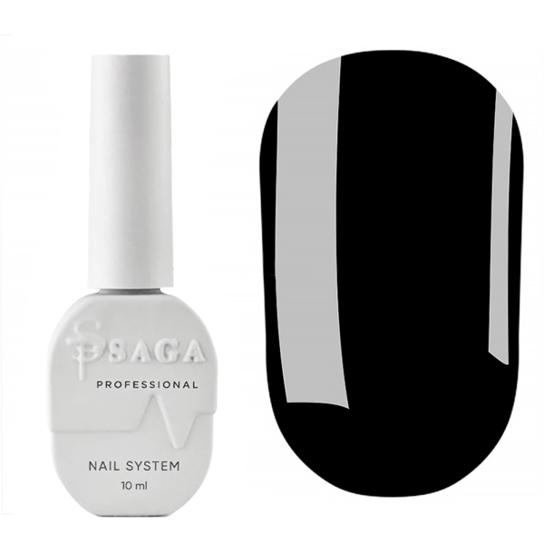 Гель-лак SAGA Professional Super Black, чорний, 10 мл