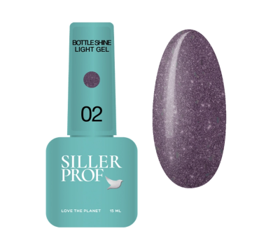 Siller BOTTLE Gel Shine Light №002 - cветоотражающий гель с поталью,  15 мл