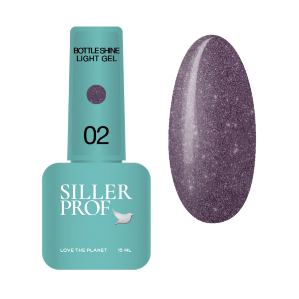 Siller BOTTLE Gel Shine Light №002 - світловідбивний гель з поталлю, 15 мл