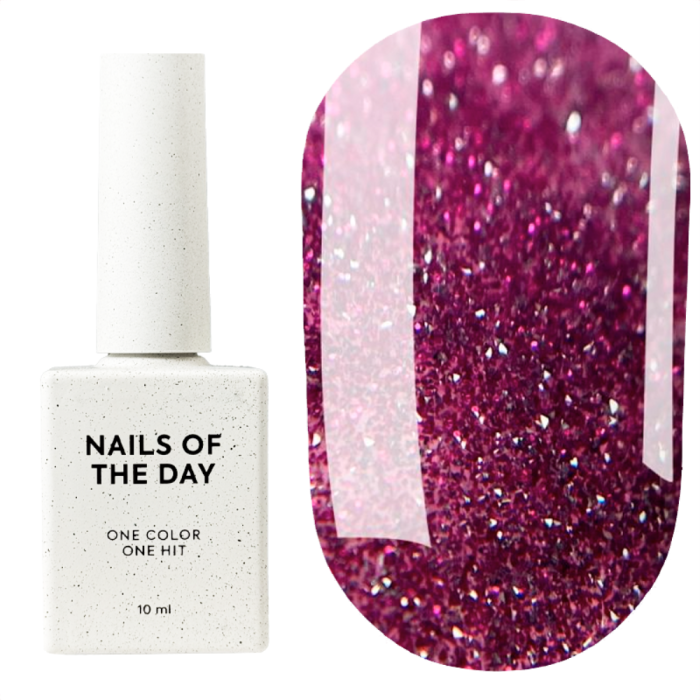 Гель-лак светоотражающий NAILSOFTHEDAY №199 Cosmopolitan, темно-розовый, 10 мл