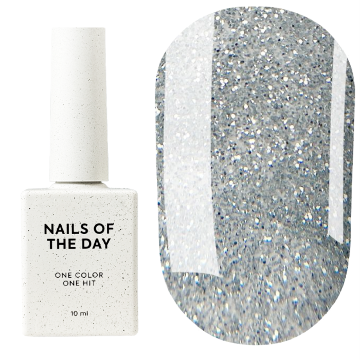 Гель-лак світловідбивний NAILSOFTHEDAY №024 Martini, срібло, 10 мл