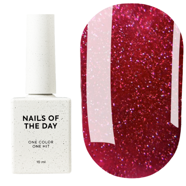 Гель-лак светоотражающий NAILSOFTHEDAY №168 Red Mary, красный, 10 мл