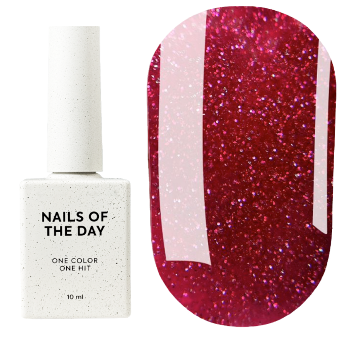 Гель-лак светоотражающий NAILSOFTHEDAY №168 Red Mary, красный, 10 мл