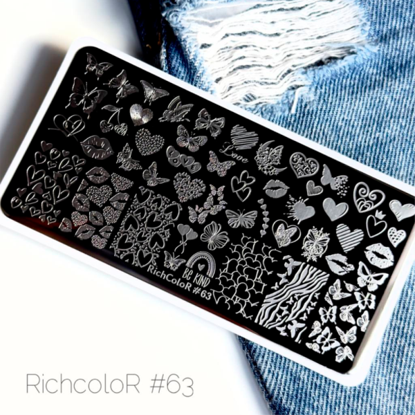 Пластина для стемпінгу RichColor - 063, кохання