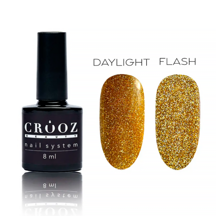 Гель-лак світловідбивний Crooz Crystal Gel Polish №01, золото, 8 мл