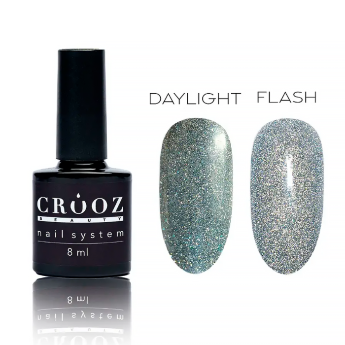 Гель-лак світловідбивний Crooz Crystal Gel Polish №04, срібло, 8 мл