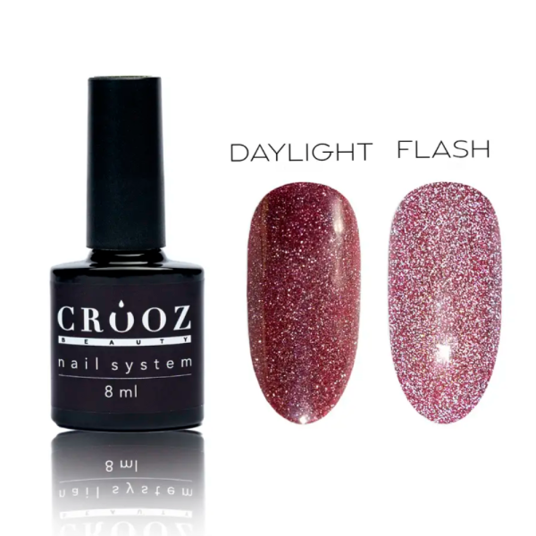 Гель-лак світловідбивний Crooz Crystal Gel Polish №05, бежево-рожевий, 8 мл