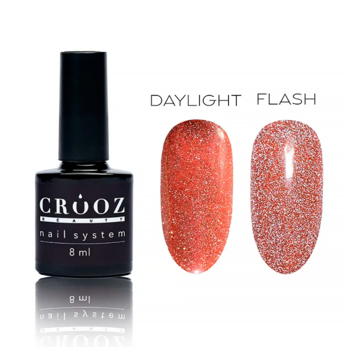 Гель-лак світловідбивний Crooz Crystal Gel Polish №06, темно-персиковий, 8 мл