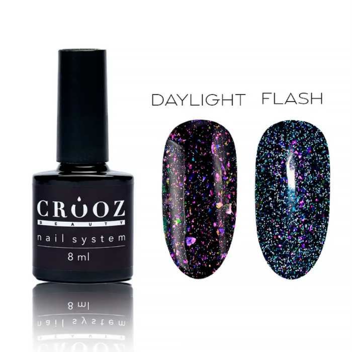 Гель-лак светоотражающий Crooz Crystal Gel Polish №09, фиолетово-зеленый, 8 мл