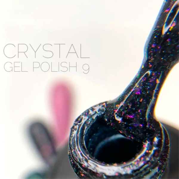 Гель-лак светоотражающий Crooz Crystal Gel Polish №09, фиолетово-зеленый, 8 мл