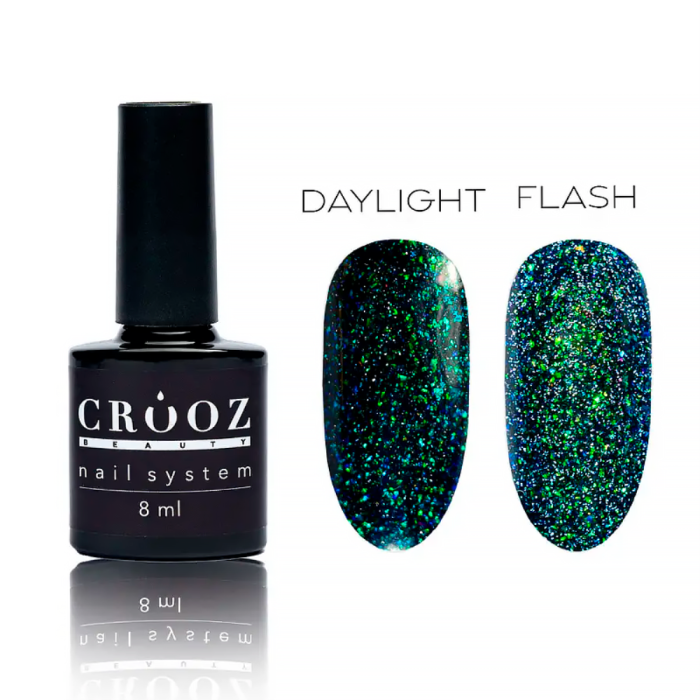 Гель-лак светоотражающий Crooz Crystal Gel Polish №10, зеленый, 8 мл