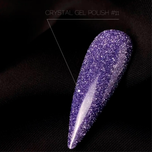 Гель-лак светоотражающий Crooz Crystal Gel Polish №11, сиреневый, 8 мл
