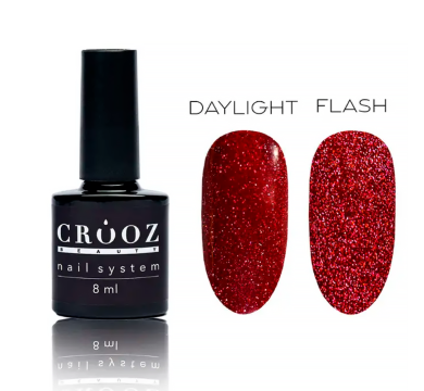Гель-лак світловідбивний Crooz Crystal Gel Polish №12, червоний, 8 мл
