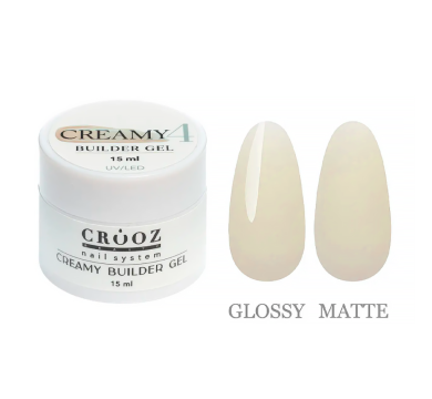 Crooz Creamy Builder Gel №04 - гель для нарощування, молочно-кремовий, 15 мл
