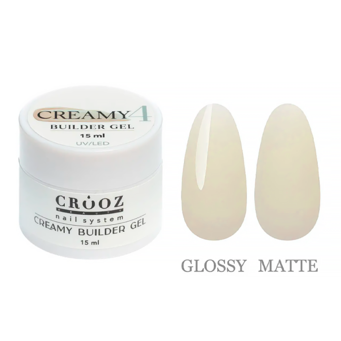 Crooz Creamy Builder Gel №04 - гель для наращивания, молочно-кремовый, 15 мл