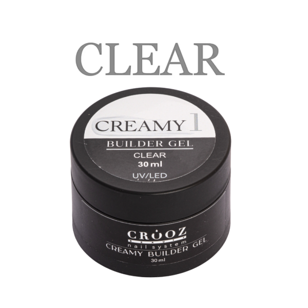Crooz Creamy Builder Gel №01 - гель для наращивания, прозрачный, 30 мл