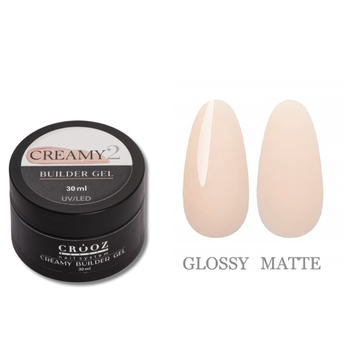 Crooz Creamy Builder Gel №02 - гель для нарощування, ніжно-кремовий, 30 мл