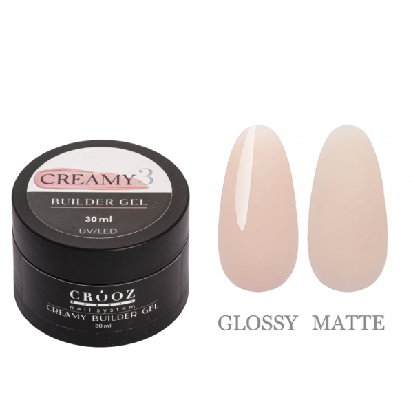 Crooz Creamy Builder Gel №03 - гель для наращивания, кремово-розовый, 30 мл