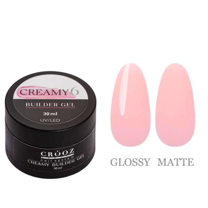 Crooz Creamy Builder Gel №06 - гель для наращивания, розовый, 30 мл