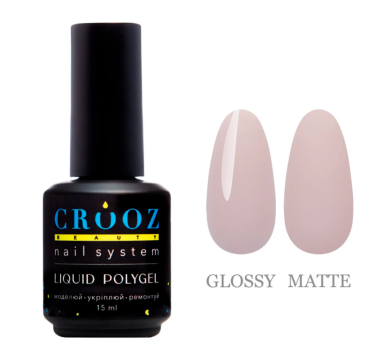 Crooz Liquid Polygel №08 - рідкий полігель, бежево-рожевий, 15 мл